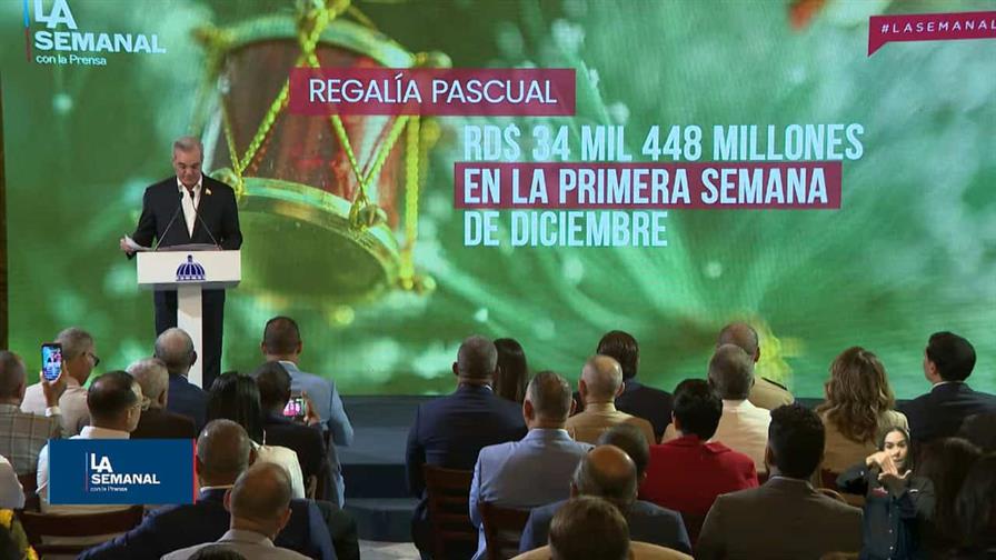 Abinader anuncia entrega del doble sueldo en la primera semana de diciembre