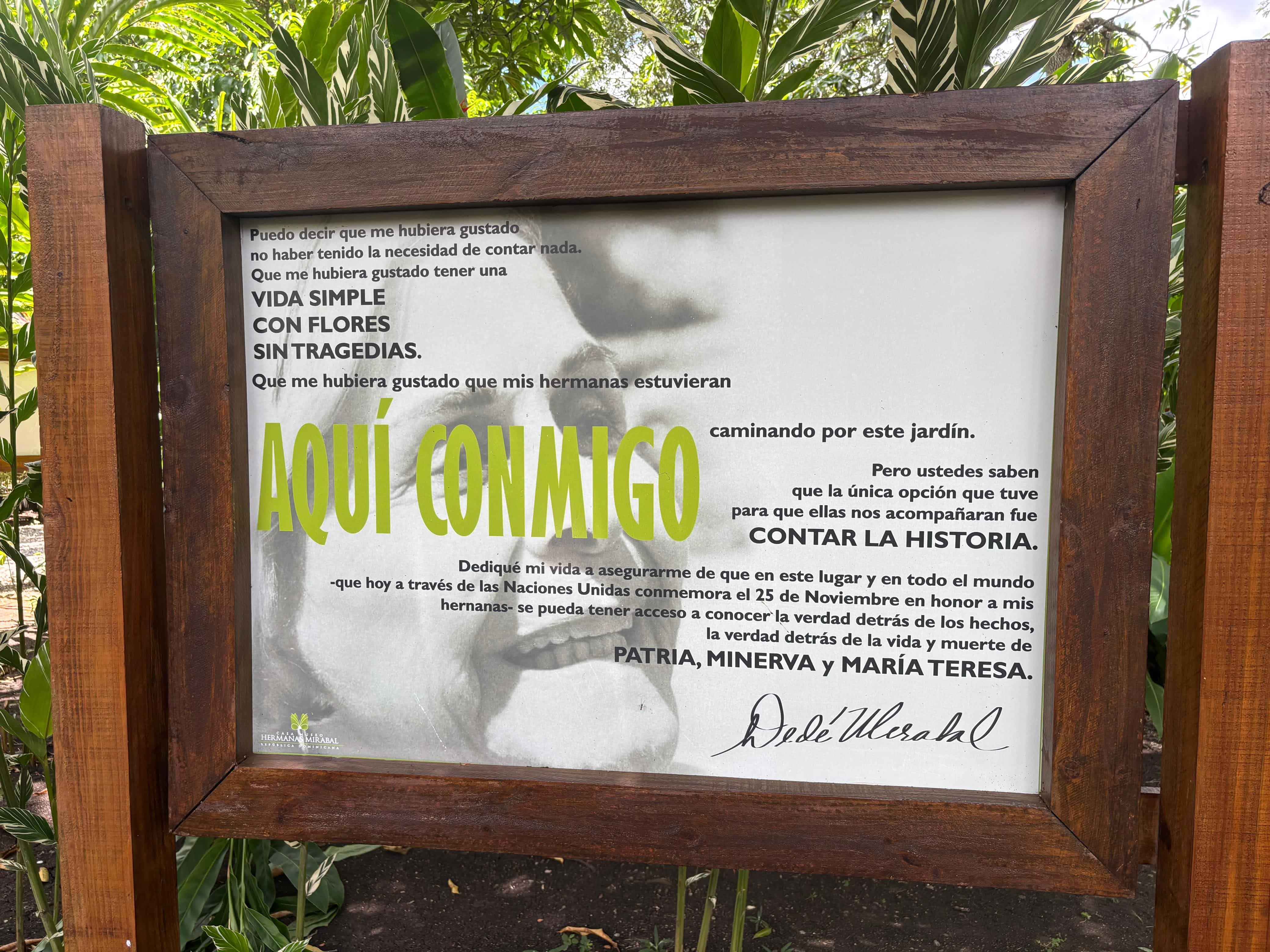 Exposición sobre las Hermanas Mirabal con palabras de Dedé Mirabal.