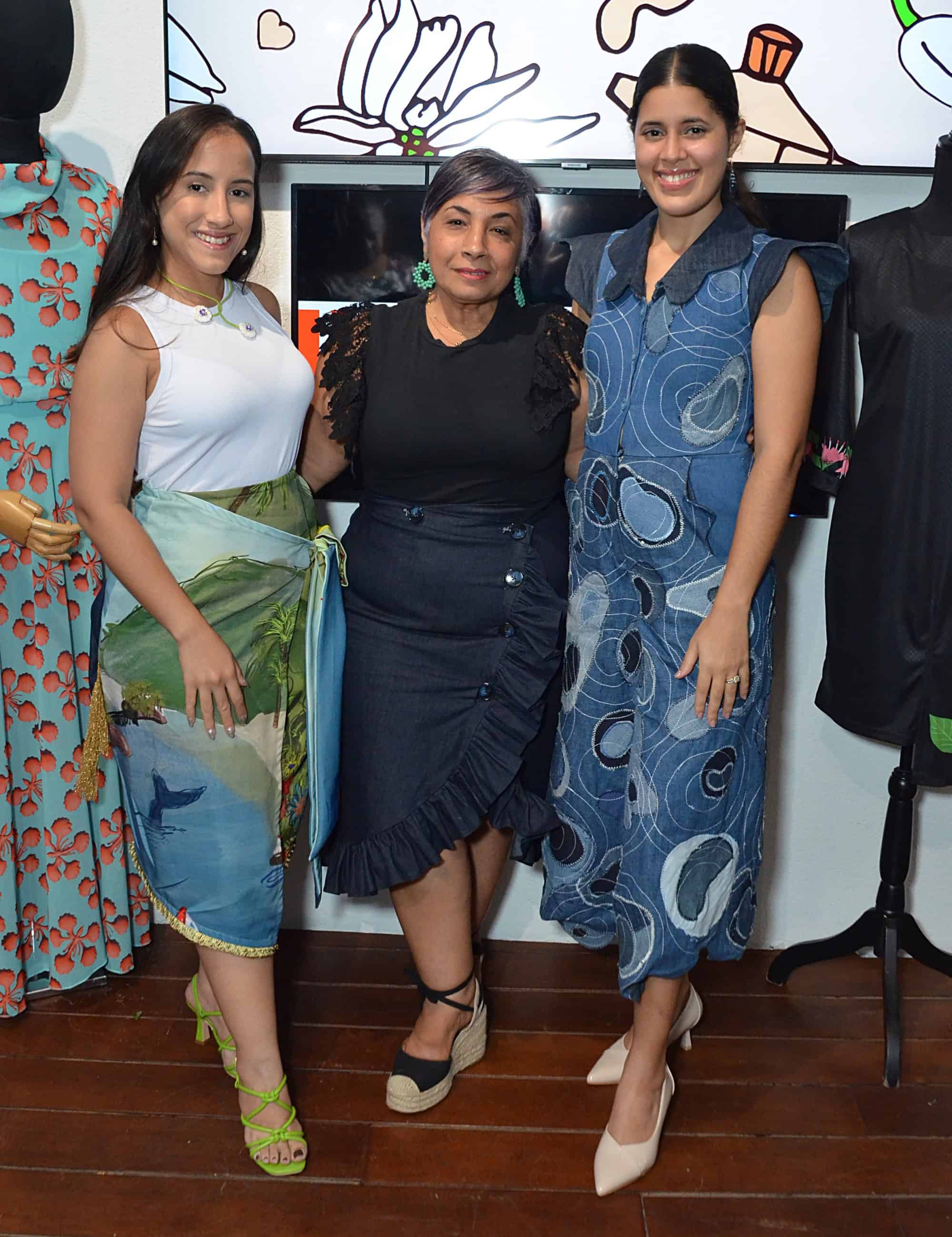 Génesis Ruiz, Gina Collado y Emely Polanco.