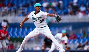 Eury Pérez impone su ley en Miami y frena en seco a los Reds