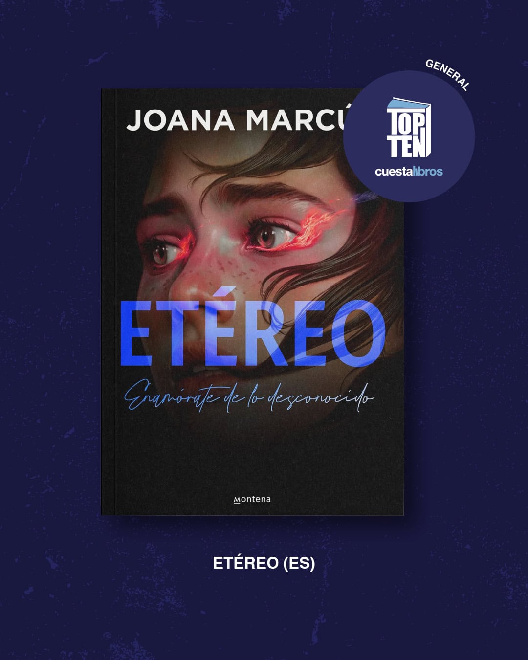 Portada de Etéreo, de Joana Marcus, uno de los títulos juveniles más vendidos del año según Cuesta Libros.<br>