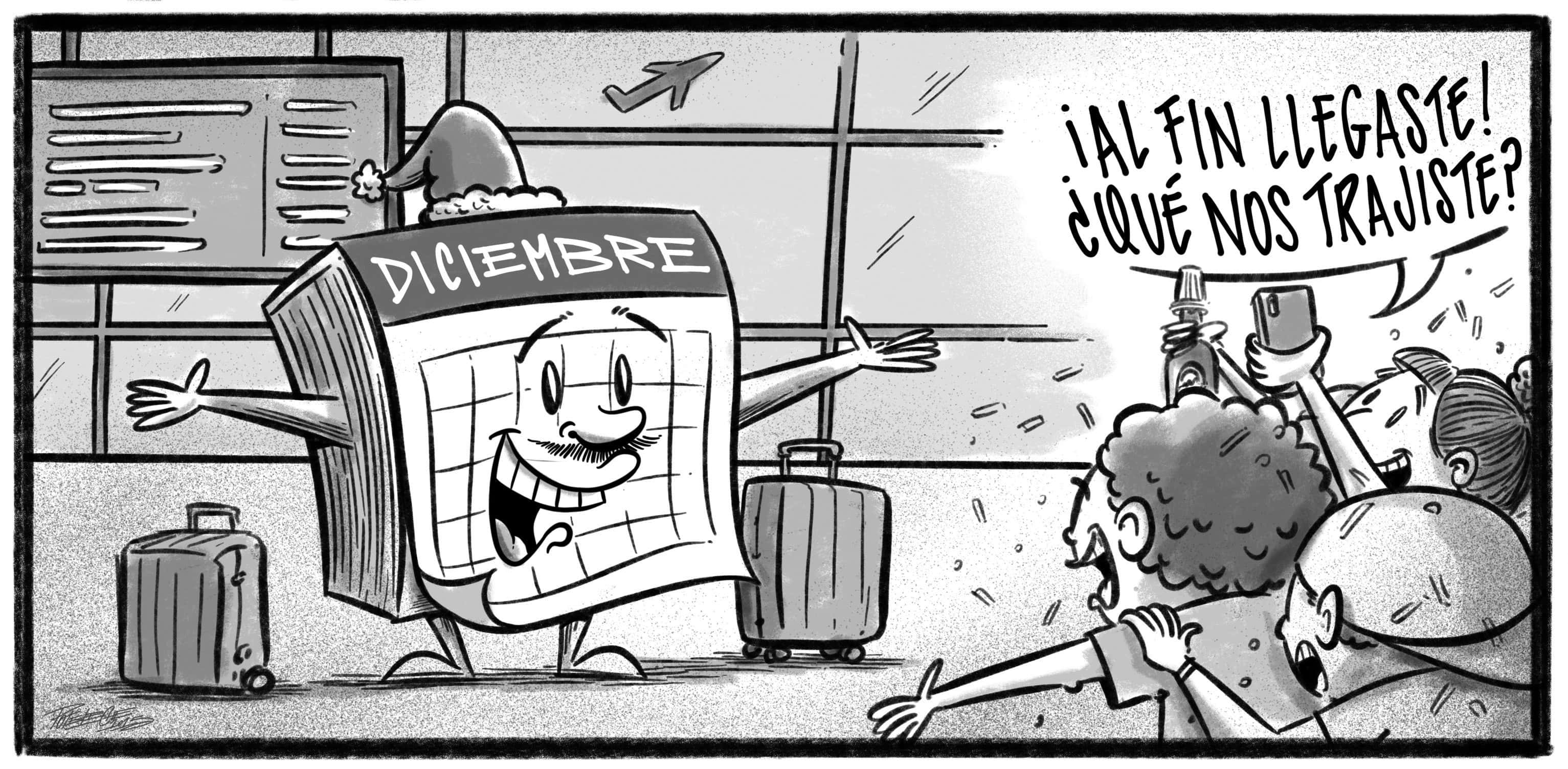 Caricatura de Noticiero Poteleche 1 diciembre 2025