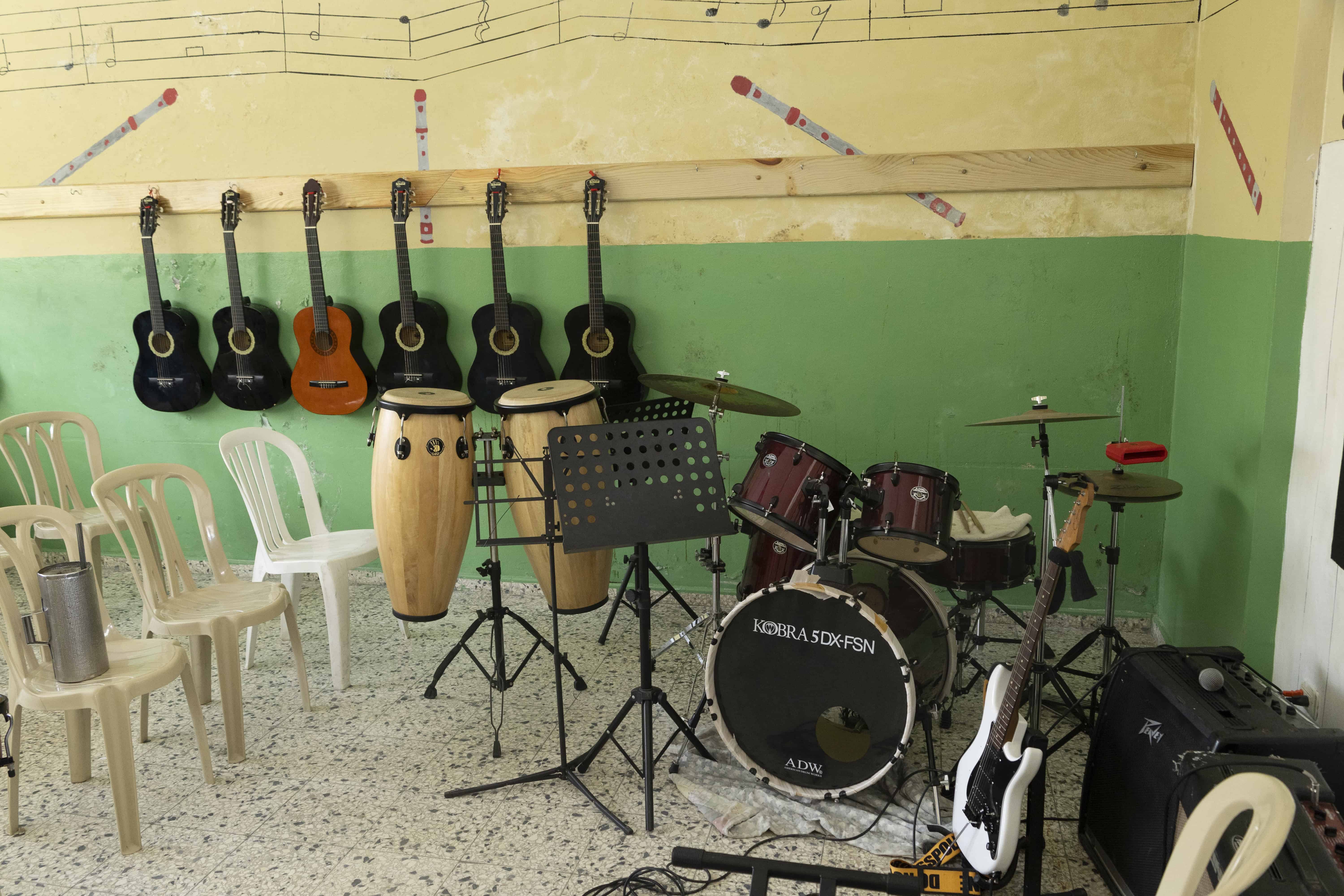 Aula donde se imparte música como materia extracurricular.