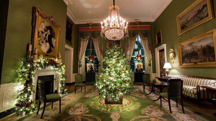 Melania Trump revela las decoraciones navideñas de la Casa Blanca