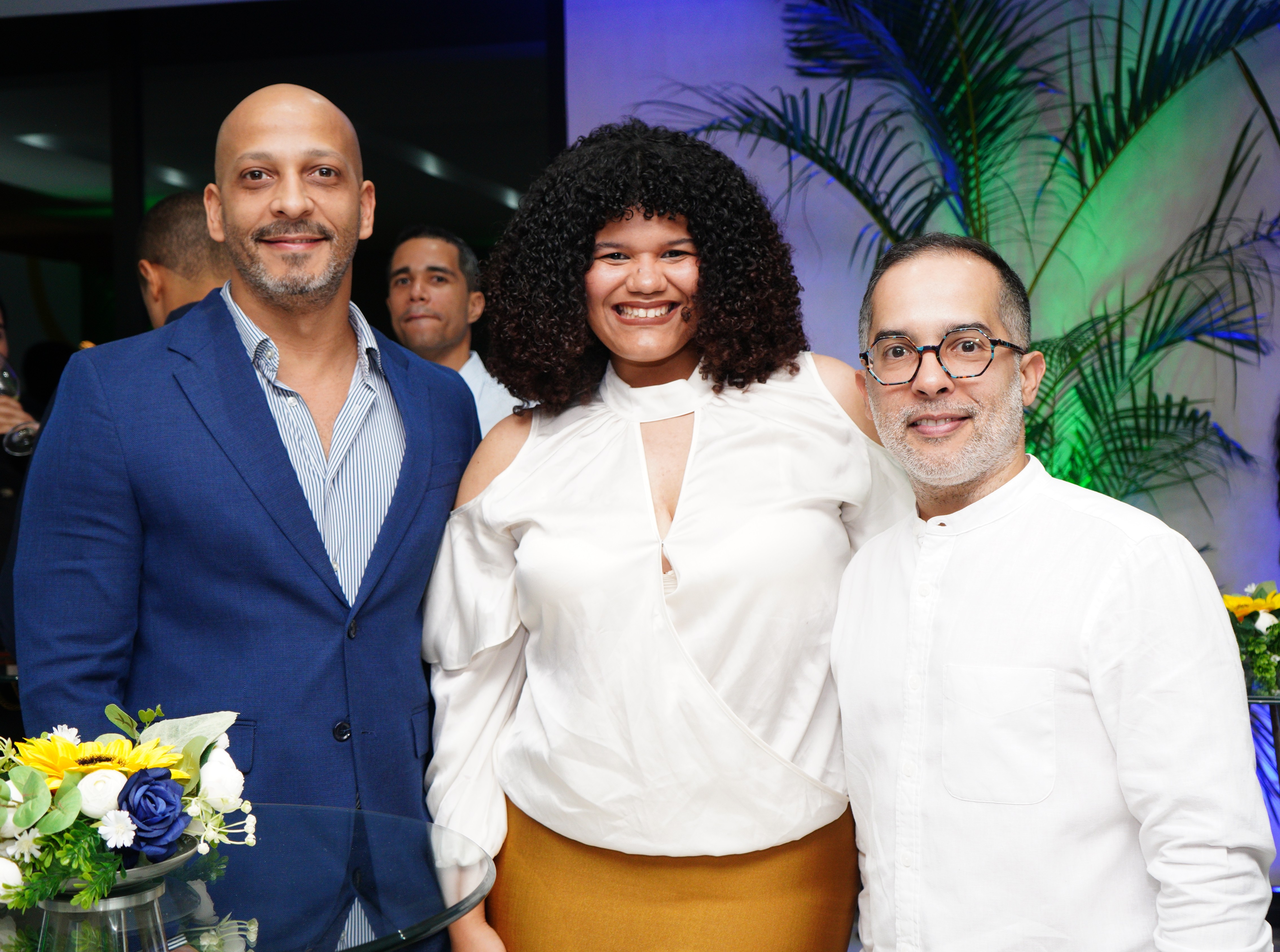 René Castillo, Mery Cruz y Carlos Burgos.