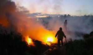 Se registra incendio en un vertedero improvisado en el sector Los Tres Brazos