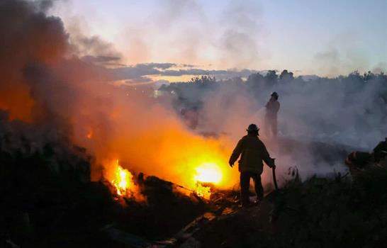 Se registra incendio en un vertedero improvisado en el sector Los Tres Brazos