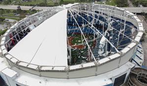 Tropicana Field estará listo para el Día Inaugural pese a daños del huracán Milton