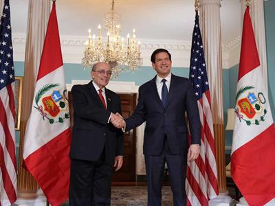 A inicio de 2026, Marco Rubio visitará Perú