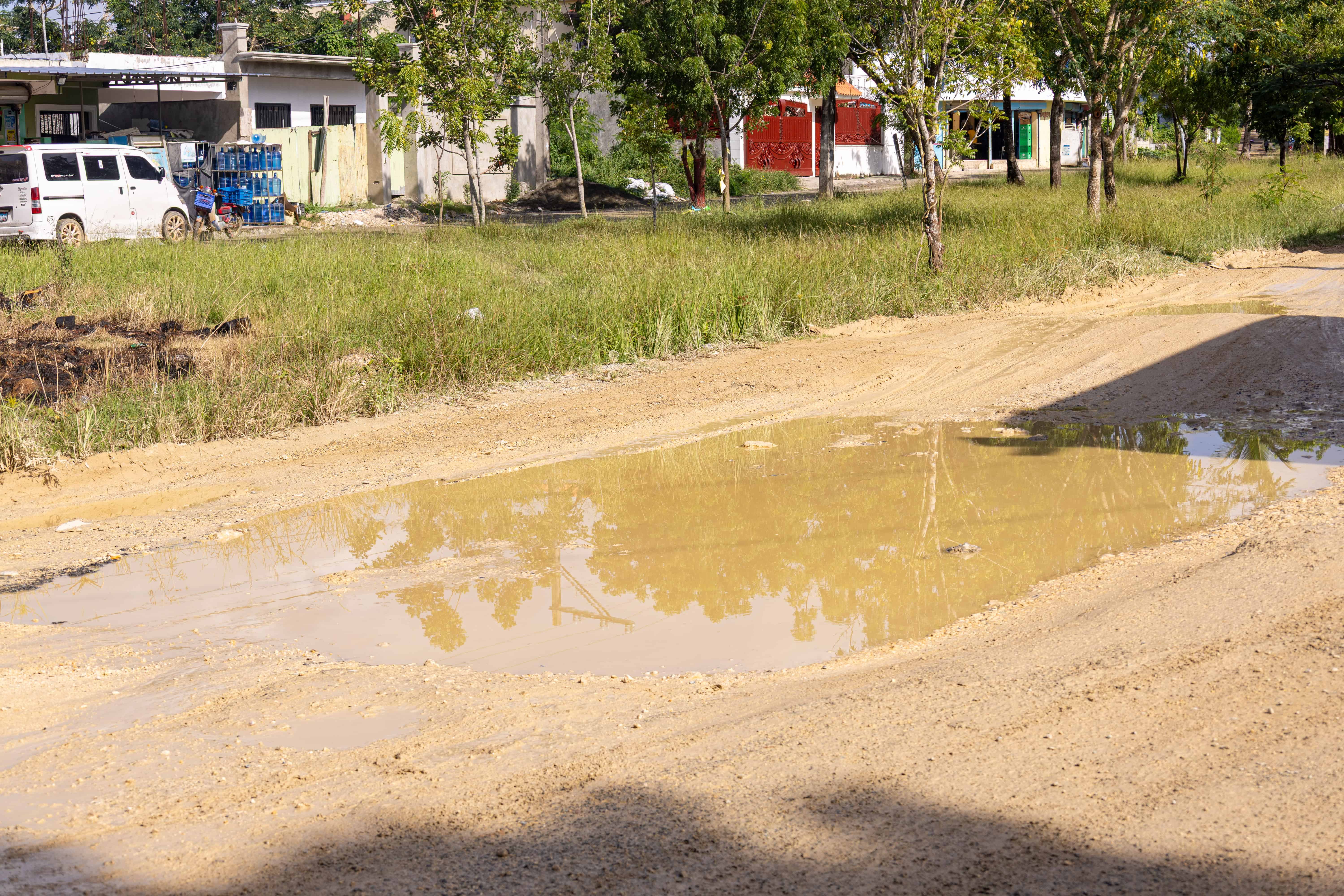 Las calles están convertidas en charcos.