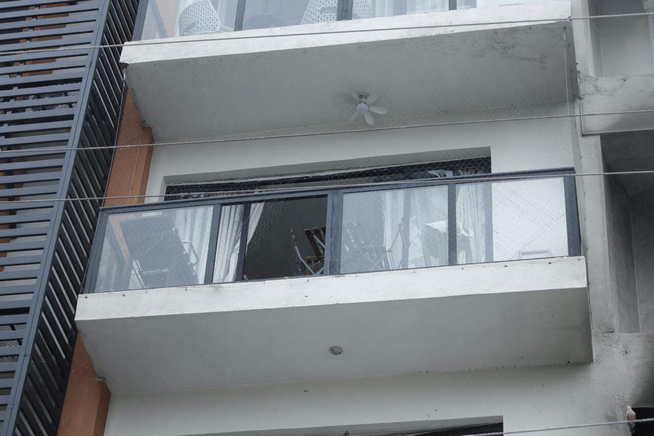 Daños causados por el incendio en la torre Intempo, en el sector Villa Marina.