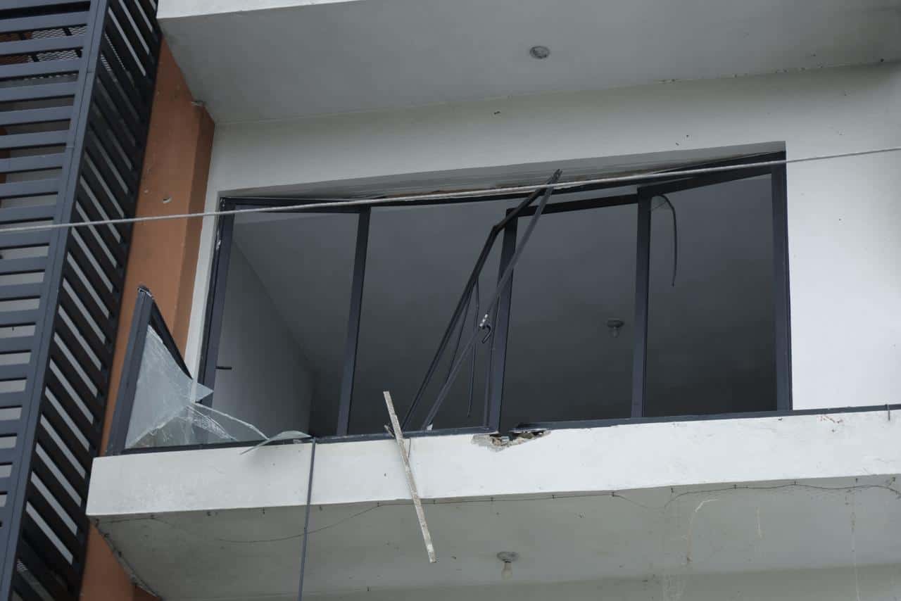 Daños causados por el incendio en la torre Intempo, en el sector Villa Marina.