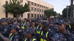 Polic&iacute;a llena de seguridad el Palacio de Justicia ante conocimiento de coerci&oacute;n del caso Senasa