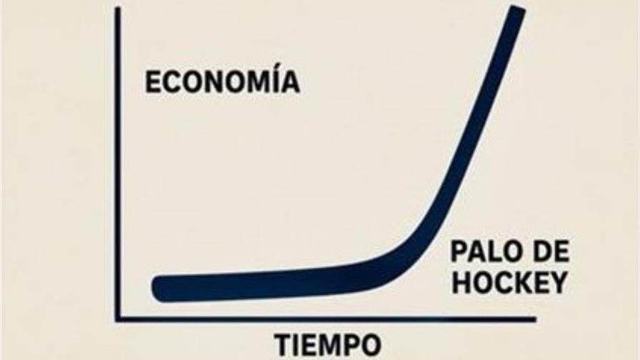 De la horizontalidad al v&eacute;rtigo:  El palo de hockey en la econom&iacute;a
