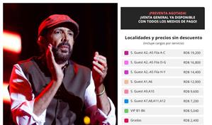 Estos son los precios para el esperado concierto de Juan Luis Guerra en Santiago