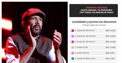Estos son los precios para el esperado concierto de Juan Luis Guerra en Santiago