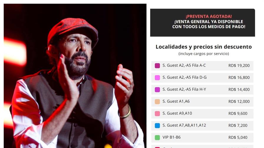 Estos son los precios para el esperado concierto de Juan Luis Guerra en Santiago Estos son los precios para el esperado concierto de Juan Luis Guerra en Santiago