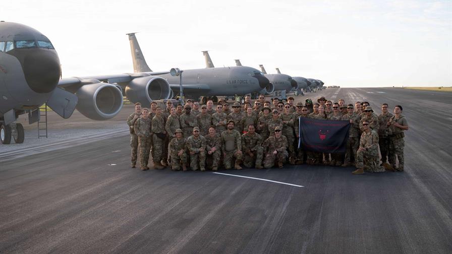 Dos escuadrones de la Fuerza A&eacute;rea de Estados Unidos instalaron la base en el AILA