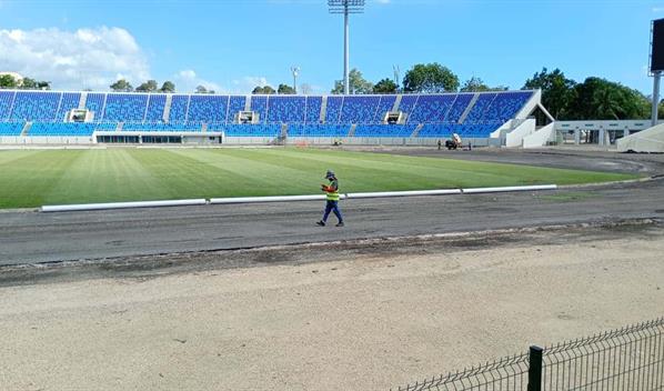 La Pista del Estadio Ol&iacute;mpico F&eacute;lix S&aacute;nchez ser&aacute; Mondo, igual a la que se mont&oacute;n en Par&iacute;s 2024