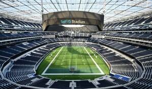 Gradas, c&eacute;sped, logos: los estadios de la NFL se transforman para el Mundial de f&uacute;tbol