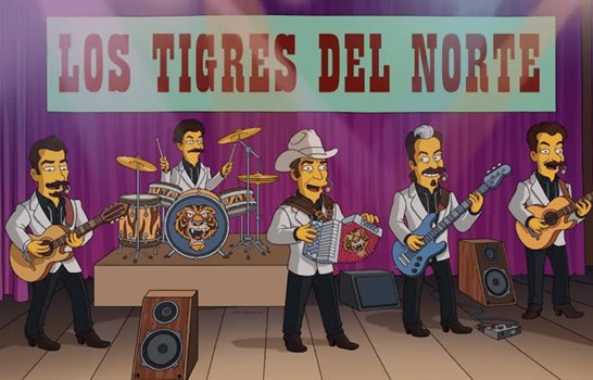 Los Tigres del Norte aparecer&aacute;n en Los Simpsons con un hist&oacute;rico corrido mexicano