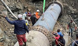 Avanzan trabajos finales en aver&iacute;a del acueducto Cibao Central que afecta a m&aacute;s de 800 mil personas