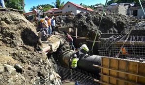 El servicio de agua se reanudar&aacute; gradualmente en Santiago y Moca tras la reparaci&oacute;n de tuber&iacute;a