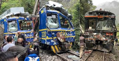 Muere uno de los 40 heridos en choque de dos trenes en Machu Picchu