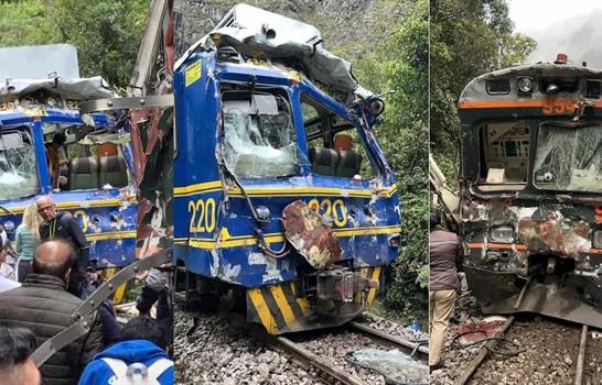 Muere uno de los 40 heridos en choque de dos trenes en Machu Picchu
