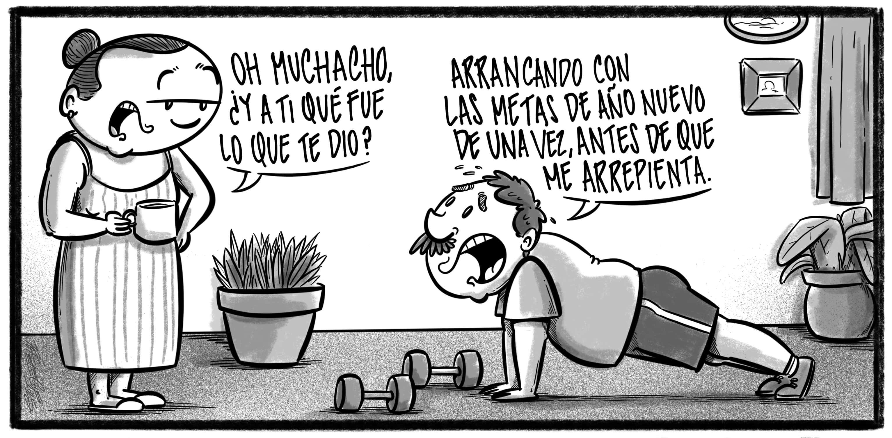 Caricatura de Noticiero Poteleche 1 enero 2026