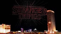 Stranger Things se adue&ntilde;a del cielo de Las Vegas con un impresionante show de 5,000 drones