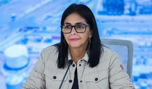 Vicepresidenta Delcy Rodr&iacute;guez se encuentra en Venezuela, informa canal Telesur