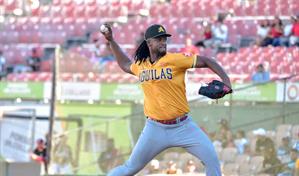 Oscar de la Cruz lanza seis entradas de dos hits y las &Aacute;guilas le quitan el invicto al Escogido