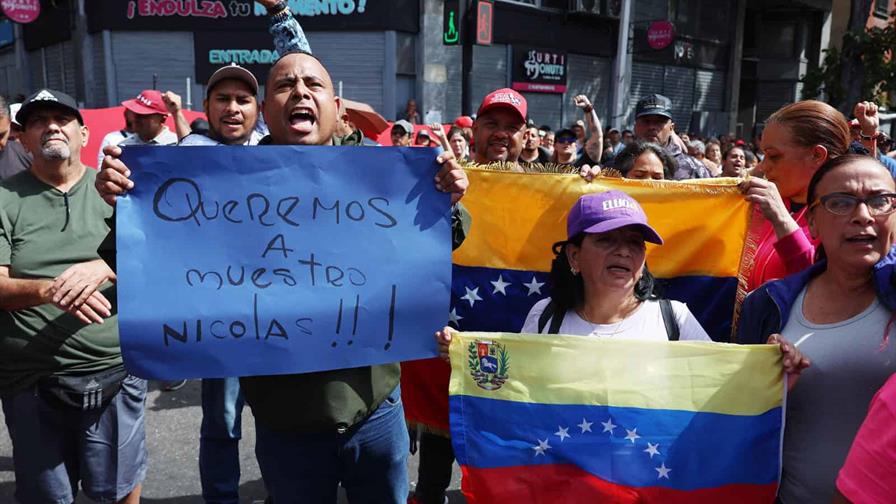 Chavistas toman las calles de Caracas para exigir libertad de Maduro Chavistas toman las calles de Caracas para exigir libertad de Maduro