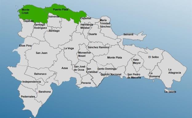 Vaguada y frente fr&iacute;o generar&aacute;n lluvias; COE coloca dos provincias en alerta