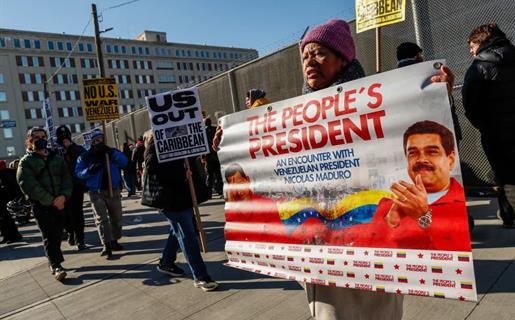 Protestan frente a c&aacute;rcel de NY donde est&aacute; Maduro por acci&oacute;n militar de EE. UU. en Venezuela