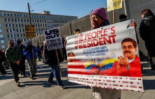 Protestan frente a c&aacute;rcel de NY donde est&aacute; Maduro por acci&oacute;n militar de EE. UU. en Venezuela