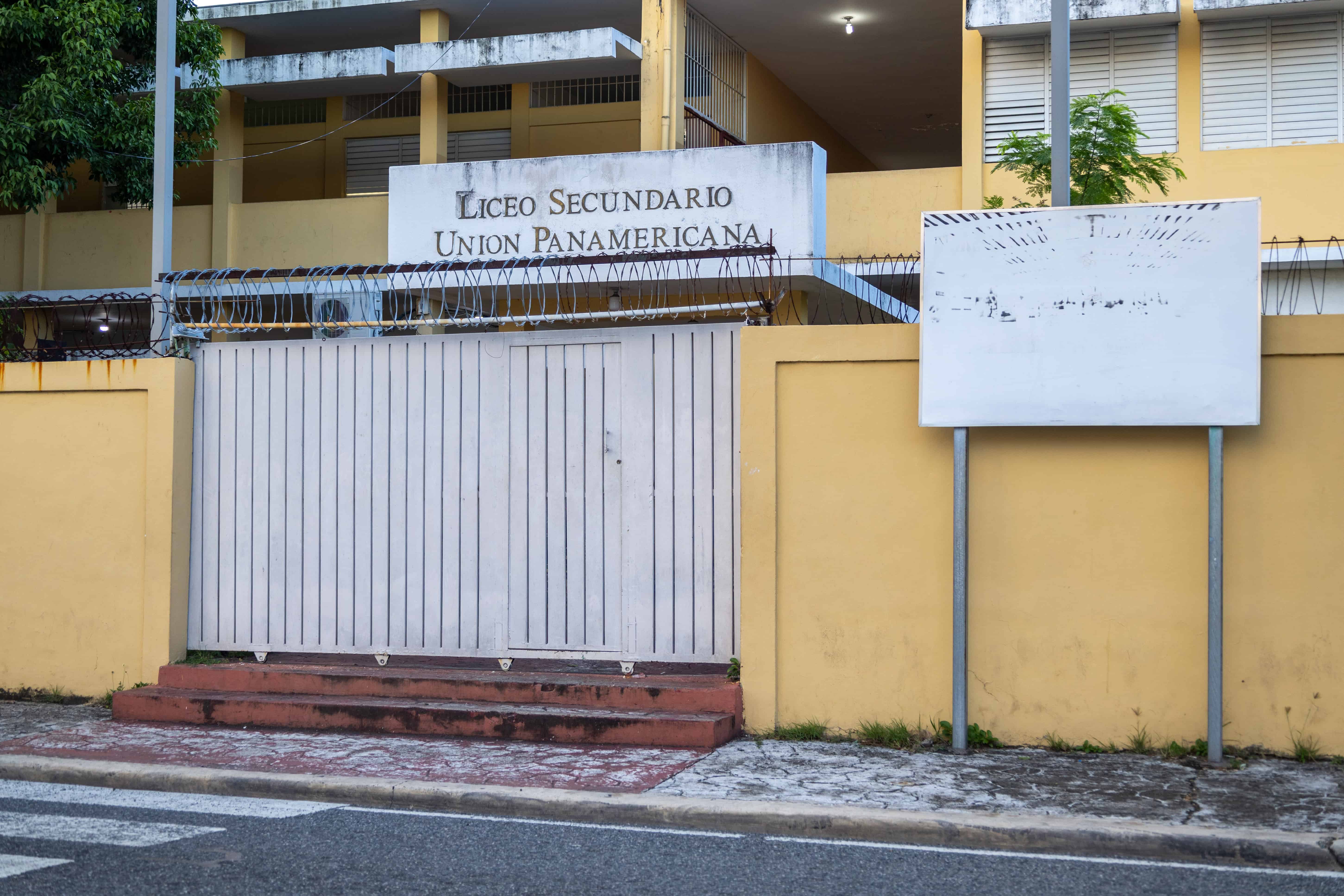 Fachada del&nbsp;Liceo Secundario Unión Panamericana.