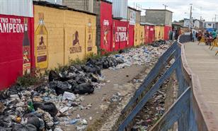 La acumulaci&oacute;n de basura y plagas afectan el paso fronterizo de Dajab&oacute;n