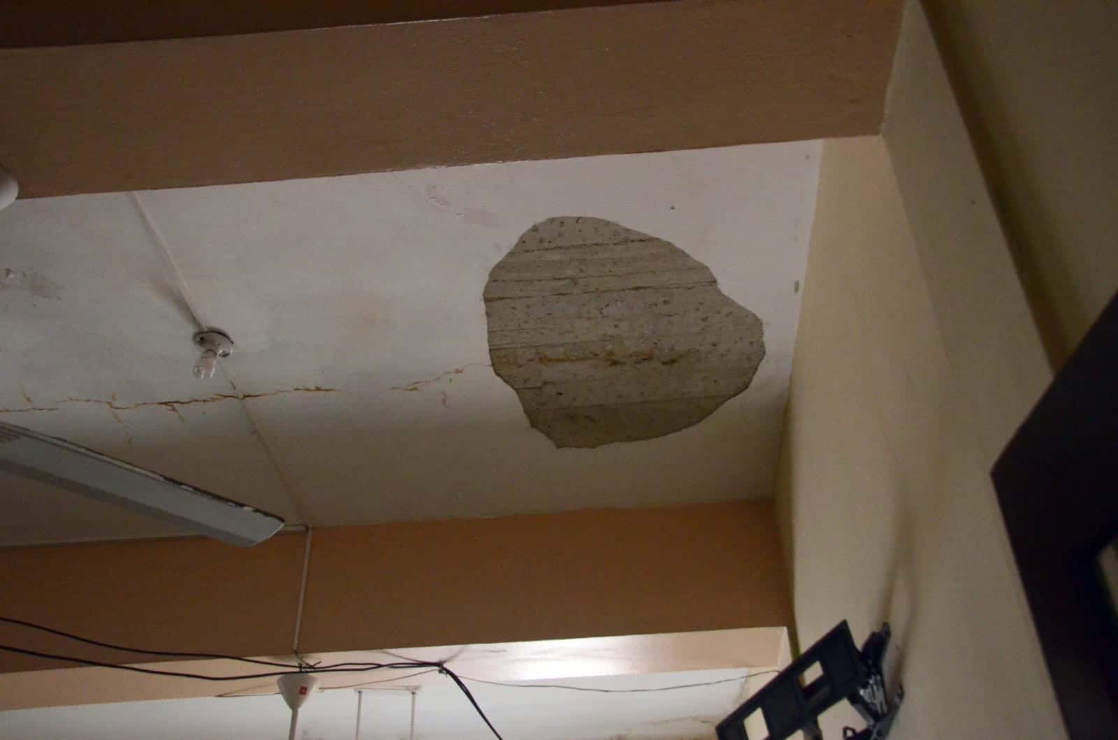 Uno de los techos de la universidad en Santiago.