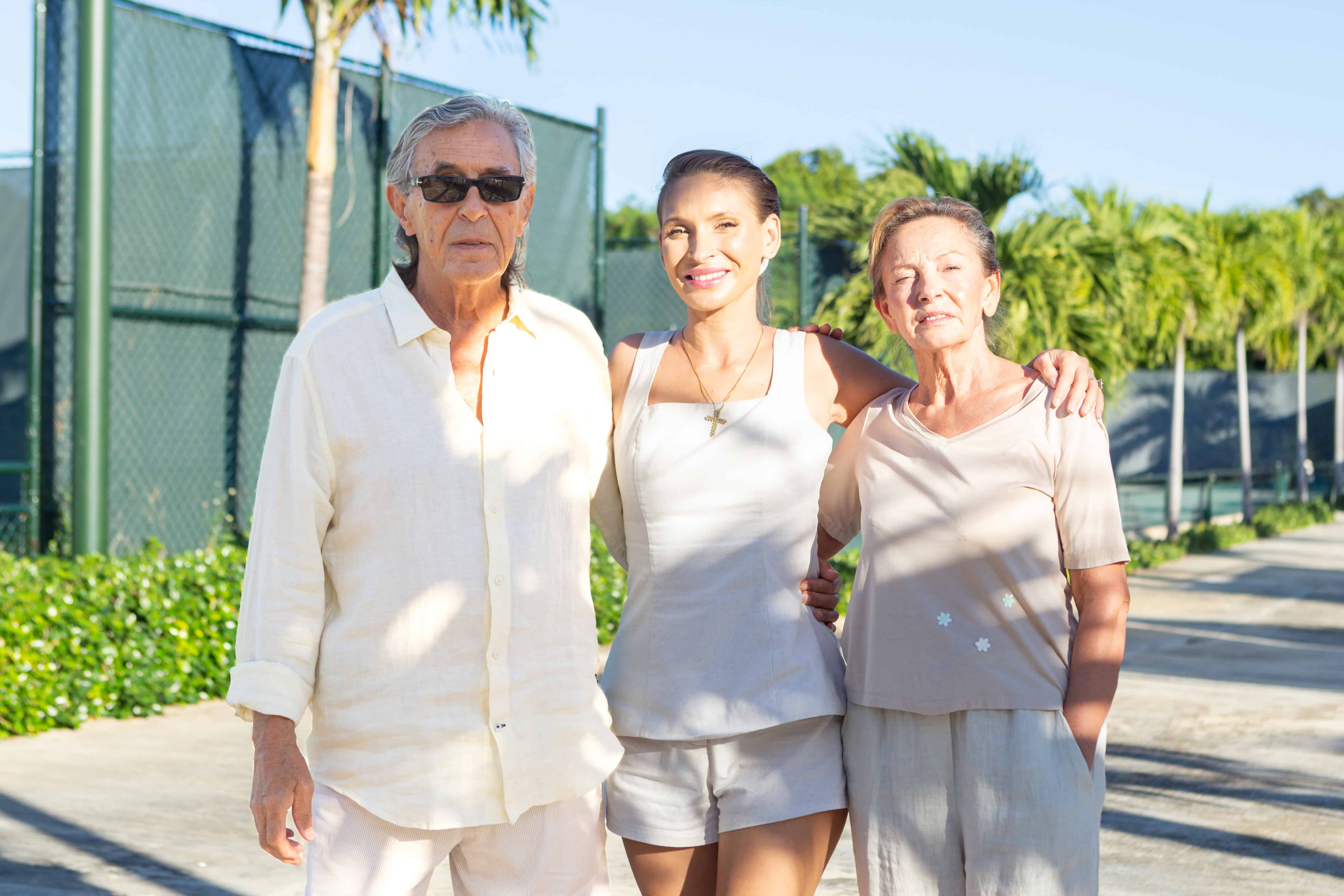 Piotr Bieganowska, Andrea Bieganowska y Jagoda Bieganowska.