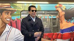 David Collado lanza la nueva ruta promocional en la L&iacute;nea A del tren en Nueva York