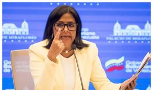 Delcy Rodr&iacute;guez: "Venezuela responder&aacute; con diplomacia ante la agresi&oacute;n" de EE. UU.