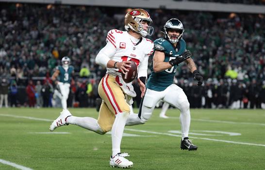 Los 49ers eliminan a los campeones Eagles y van a la ronda divisional de NFL