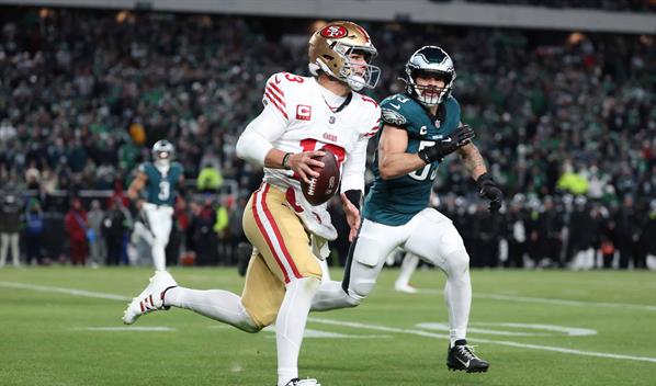 Los 49ers eliminan a los campeones Eagles y van a la ronda divisional de NFL