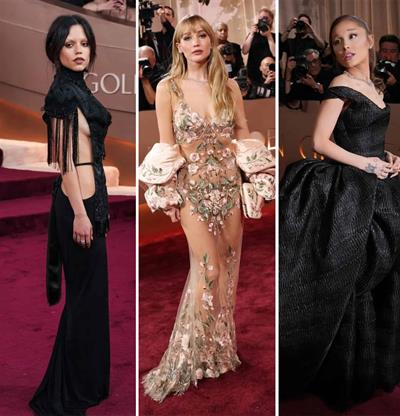 Negro, brillo y transparencias: los looks que marcaron los Globos de Oro 2026