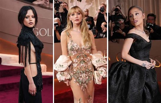 Negro, brillo y transparencias: los looks que marcaron los Globos de Oro 2026