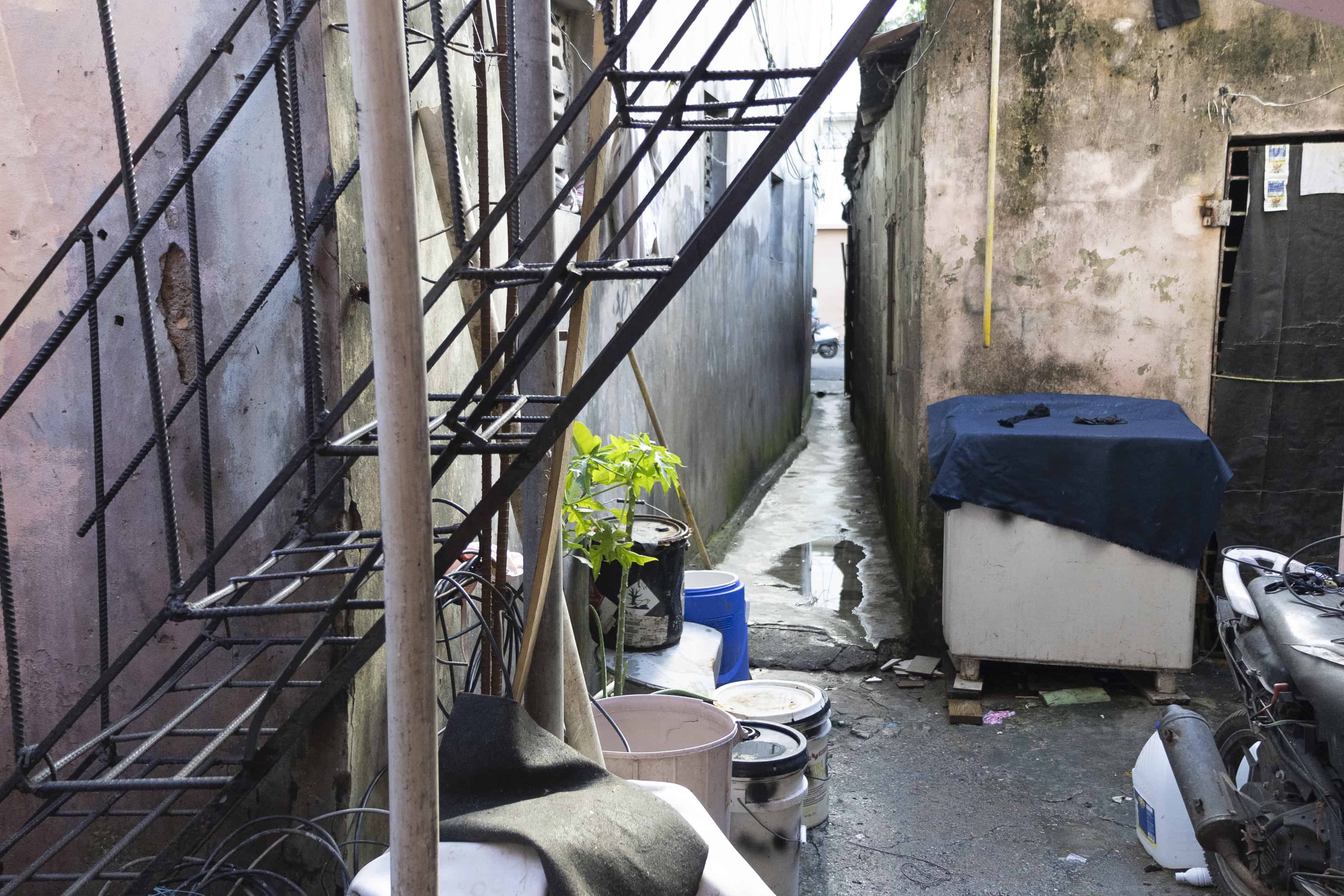 Callej&oacute;n por donde Ramsel Junior Garc&iacute;a caminaba a diario rumbo a su hogar.