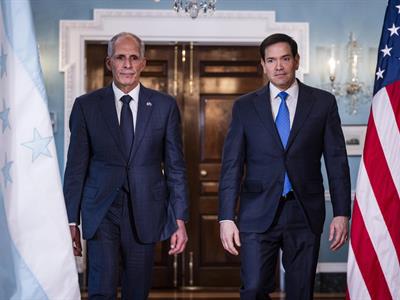 Rubio recibe a presidente electo Nasry Asfura tras victoria