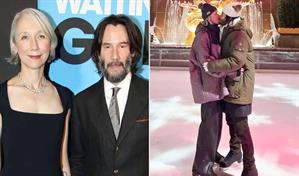 Keanu Reeves y Alexandra Grant disfrutan de una rom&aacute;ntica cita de patinaje en el Rockefeller Center